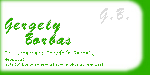 gergely borbas business card